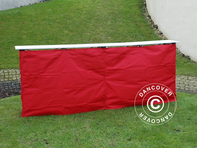 Panneau Latéral Pour Le Comptoir FleXtents PRO, 3m, Rouge 1 Panneau Latéral Pour Le Comptoir FleXtents PRO, 3m, Rouge