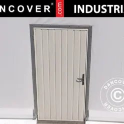 Porte En Métal Pour Hangar De Stockage Industriel Alu, 0,9x2m, Blanc