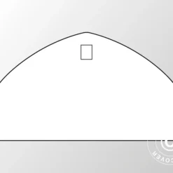 Mur D’extrémité Lisse Pour Tente De Stockage/tunnel Agricole 8x4,33m, PVC, Blanc