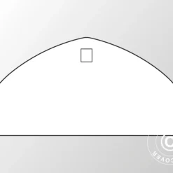 Mur D’extrémité Lisse Pour Tente De Stockage/tunnel Agricole 9x4,42m, PVC, Blanc