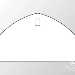 Mur D’extrémité Lisse Pour Tente De Stockage/tunnel Agricole 10x5,54m, PVC, Blanc