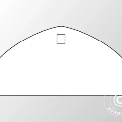 Mur D’extrémité Lisse Pour Tente De Stockage/tunnel Agricole 12x5,88m, PVC, Blanc