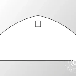 Mur D’extrémité Lisse Pour Tente De Stockage/tunnel Agricole 15x7,42m, PVC, Blanc