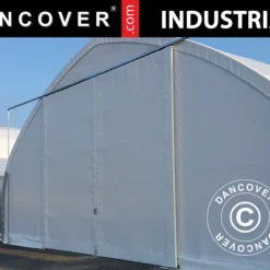 Portone Scorrevole 3,5x3,5m Per Capannone Tenda/tunnel Agricolo 12m, PVC, Blanc