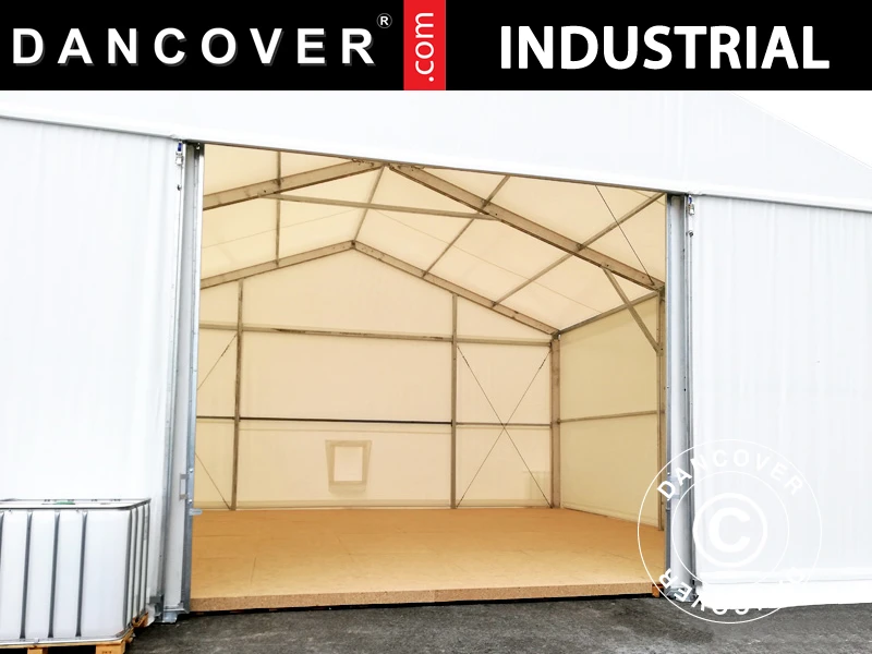 Portail Coulissant Pour Hangar De Stockage Industriel Steel, 4,7x3,5m, PVC, Blanc 1 Portail Coulissant Pour Hangar De Stockage Industriel Steel, 4,7x3,5m, PVC, Blanc