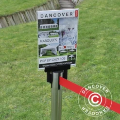 Porte-affiche A4 Pour Poteau De Files D'attente Rétractable Avec Courroie, Transparent -Promos Jardin Natif Magasin ev100430 08