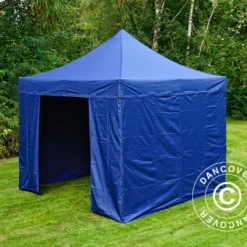Tente Pliante FleXtents PRO 3x3m Bleu Foncé, Avec 4 Cotés -Promos Jardin Natif Magasin ft04005 013