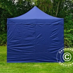 Tente Pliante FleXtents PRO 3x3m Bleu Foncé, Avec 4 Cotés -Promos Jardin Natif Magasin ft04005 014