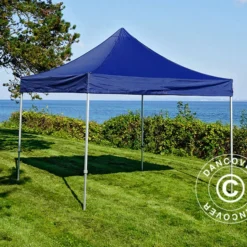 Tente Pliante FleXtents PRO 3x3m Bleu Foncé, Avec 4 Cotés -Promos Jardin Natif Magasin ft04005 016
