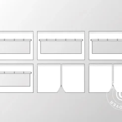 Tente Pliante FleXtents® PRO, Tente Médicale Et D’urgence, 3x6m, Rouge/Blanc, 6 Parois Latérales Incluses -Promos Jardin Natif Magasin ft04039 001