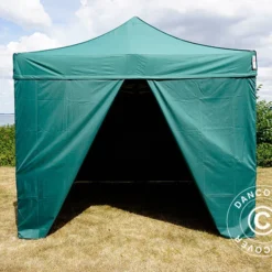 Tente Pliante FleXtents PRO 3x3m Vert, Avec 4 Cotés -Promos Jardin Natif Magasin ft04078 00