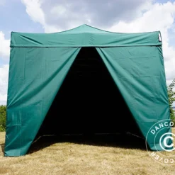 Tente Pliante FleXtents PRO 3x3m Vert, Avec 4 Cotés -Promos Jardin Natif Magasin ft04078 04