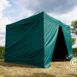 Tente Pliante FleXtents PRO 3x3m Vert, Avec 4 Cotés -Promos Jardin Natif Magasin ft04078 05