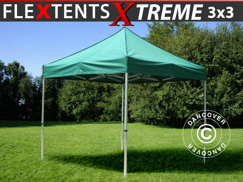 Tente Pliante FleXtents Xtreme 50 3x3m Vert 1 Tente Pliante FleXtents Xtreme 50 3x3m Vert