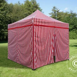 Tente Pliante FleXtents PRO 3x3m Rayé, Avec 4 Cotés -Promos Jardin Natif Magasin ft04098 02