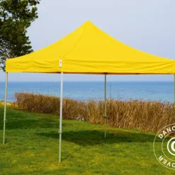 Tente Pliante FleXtents PRO 3x3m Jaune -Promos Jardin Natif Magasin ft04126 04