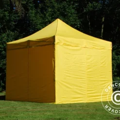Tente Pliante FleXtents PRO 3x3m Jaune, Avec 4 Cotés 24 Tente Pliante FleXtents PRO 3x3m Jaune, Avec 4 Cotés -Promos Jardin Natif Magasin ft04130 04