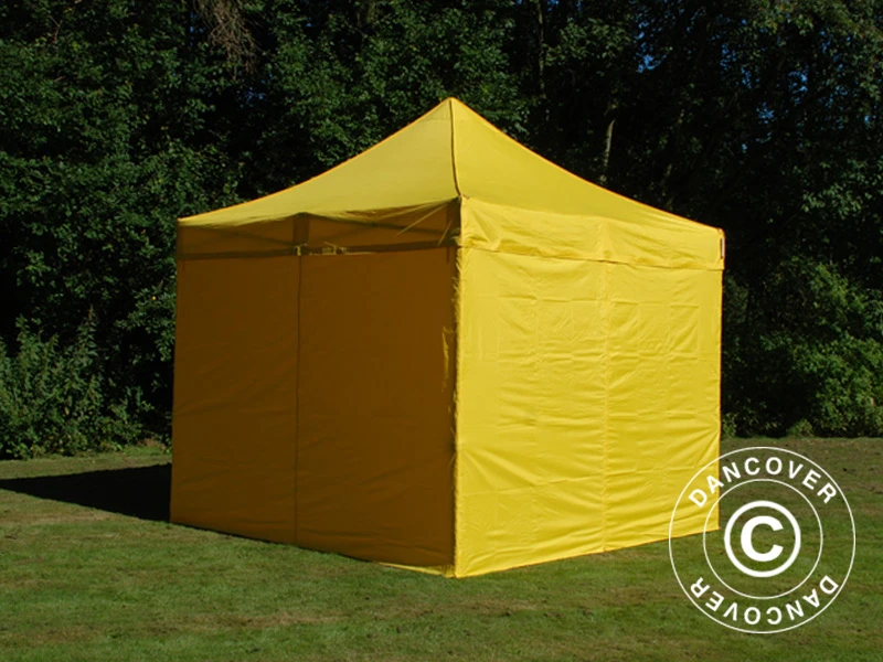 Tente Pliante FleXtents PRO 3x3m Jaune, Avec 4 Cotés 6 Tente Pliante FleXtents PRO 3x3m Jaune, Avec 4 Cotés – Image 6
