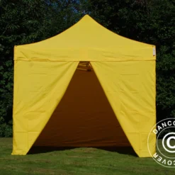 Tente Pliante FleXtents PRO 3x3m Jaune, Avec 4 Cotés 26 Tente Pliante FleXtents PRO 3x3m Jaune, Avec 4 Cotés -Promos Jardin Natif Magasin ft04130 06