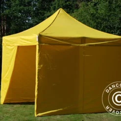 Tente Pliante FleXtents PRO 3x3m Jaune, Avec 4 Cotés 32 Tente Pliante FleXtents PRO 3x3m Jaune, Avec 4 Cotés -Promos Jardin Natif Magasin ft04130 12
