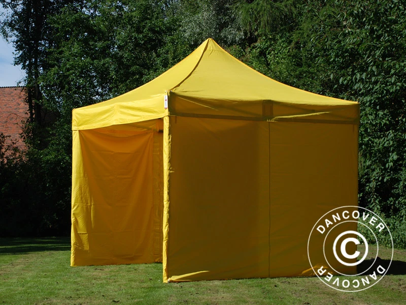 Tente Pliante FleXtents PRO 3x3m Jaune, Avec 4 Cotés 17 Tente Pliante FleXtents PRO 3x3m Jaune, Avec 4 Cotés – Image 17