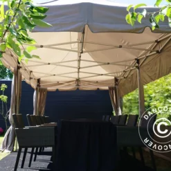 Tente Pliante FleXtents PRO "Peaked" 3x6m Latte, Incl. 6 Parois Latérales Et 6 Rideaux Décoratifs 21 Tente Pliante FleXtents PRO "Peaked" 3x6m Latte, Incl. 6 Parois Latérales Et 6 Rideaux Décoratifs -Promos Jardin Natif Magasin ft04132 011