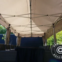 Tente Pliante FleXtents PRO "Peaked" 3x6m Latte, Incl. 6 Parois Latérales Et 6 Rideaux Décoratifs 22 Tente Pliante FleXtents PRO "Peaked" 3x6m Latte, Incl. 6 Parois Latérales Et 6 Rideaux Décoratifs -Promos Jardin Natif Magasin ft04132 012