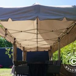 Tente Pliante FleXtents PRO "Peaked" 3x6m Latte, Incl. 6 Parois Latérales Et 6 Rideaux Décoratifs 23 Tente Pliante FleXtents PRO "Peaked" 3x6m Latte, Incl. 6 Parois Latérales Et 6 Rideaux Décoratifs -Promos Jardin Natif Magasin ft04132 013