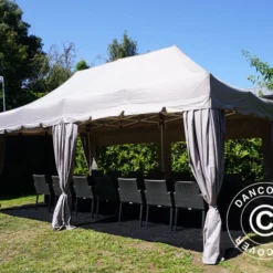 Tente Pliante FleXtents PRO "Peaked" 3x6m Latte, Incl. 6 Parois Latérales Et 6 Rideaux Décoratifs 27 Tente Pliante FleXtents PRO "Peaked" 3x6m Latte, Incl. 6 Parois Latérales Et 6 Rideaux Décoratifs -Promos Jardin Natif Magasin ft04132 05