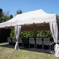 Tente Pliante FleXtents PRO "Peaked" 3x6m Latte, Incl. 6 Parois Latérales Et 6 Rideaux Décoratifs 28 Tente Pliante FleXtents PRO "Peaked" 3x6m Latte, Incl. 6 Parois Latérales Et 6 Rideaux Décoratifs -Promos Jardin Natif Magasin ft04132 06