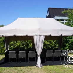 Tente Pliante FleXtents PRO "Peaked" 3x6m Latte, Incl. 6 Parois Latérales Et 6 Rideaux Décoratifs 30 Tente Pliante FleXtents PRO "Peaked" 3x6m Latte, Incl. 6 Parois Latérales Et 6 Rideaux Décoratifs -Promos Jardin Natif Magasin ft04132 08