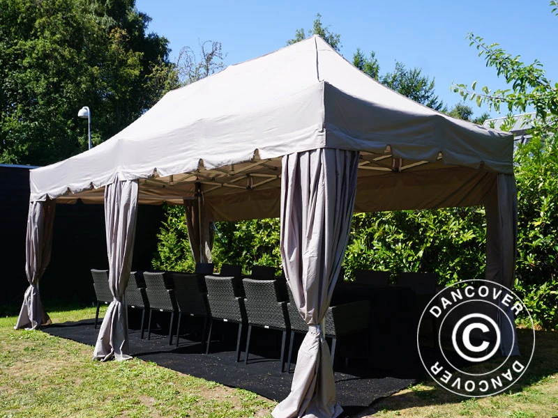 Tente Pliante FleXtents PRO "Peaked" 3x6m Latte, Incl. 6 Parois Latérales Et 6 Rideaux Décoratifs 14 Tente Pliante FleXtents PRO "Peaked" 3x6m Latte, Incl. 6 Parois Latérales Et 6 Rideaux Décoratifs – Image 14