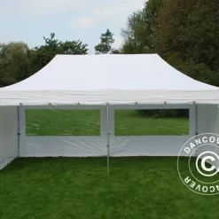 Tente Pliante FleXtents PRO "Peaked" 3x6m Blanc, Avec 6 Cotés 16 Tente Pliante FleXtents PRO "Peaked" 3x6m Blanc, Avec 6 Cotés -Promos Jardin Natif Magasin ft04137 011