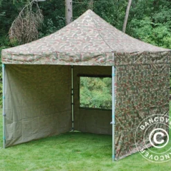 Tente Pliante FleXtents PRO 3x3m Camouflage, Avec 4 Cotés -Promos Jardin Natif Magasin ft04164 021