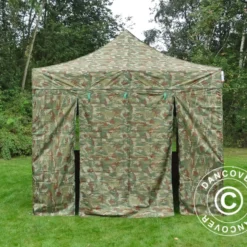 Tente Pliante FleXtents PRO 3x3m Camouflage, Avec 4 Cotés -Promos Jardin Natif Magasin ft04164 024
