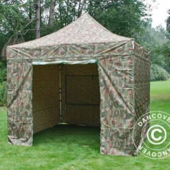Tente Pliante FleXtents PRO 3x3m Camouflage, Avec 4 Cotés -Promos Jardin Natif Magasin ft04164 091
