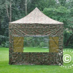 Tente Pliante FleXtents PRO 3x3m Camouflage, Avec 4 Cotés -Promos Jardin Natif Magasin ft04164 095