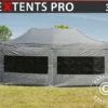 Tente Pliante FleXtents PRO 3x6m Gris, Avec 6 Cotés