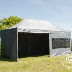 Tente Pliante FleXtents PRO 3x6m Gris, Avec 6 Cotés 22 Tente Pliante FleXtents PRO 3x6m Gris, Avec 6 Cotés -Promos Jardin Natif Magasin ft04173 001