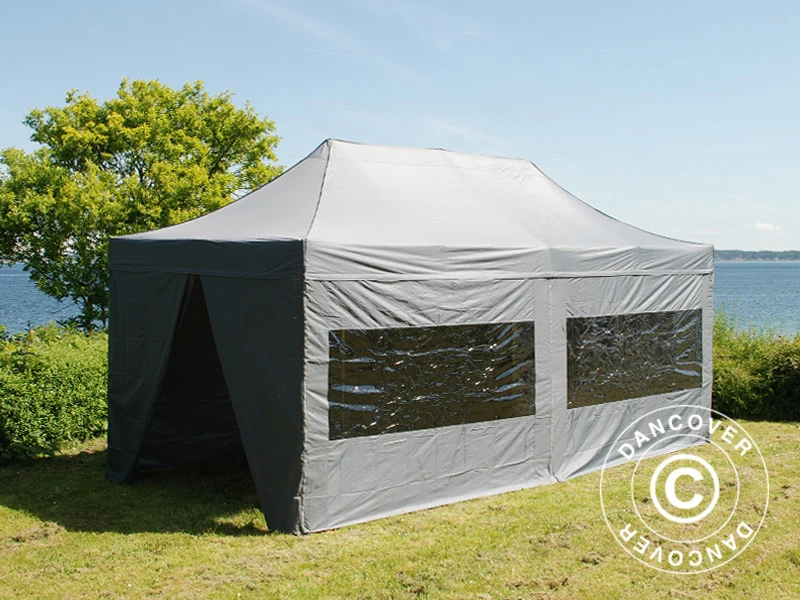 Tente Pliante FleXtents PRO 3x6m Gris, Avec 6 Cotés 5 Tente Pliante FleXtents PRO 3x6m Gris, Avec 6 Cotés – Image 5