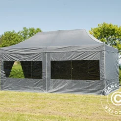 Tente Pliante FleXtents PRO 3x6m Gris, Avec 6 Cotés 25 Tente Pliante FleXtents PRO 3x6m Gris, Avec 6 Cotés -Promos Jardin Natif Magasin ft04173 0013