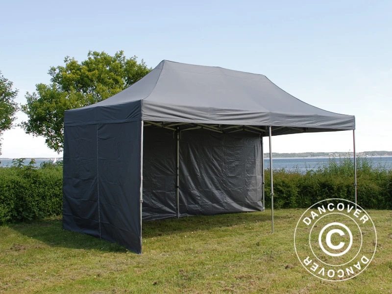 Tente Pliante FleXtents PRO 3x6m Gris, Avec 6 Cotés 10 Tente Pliante FleXtents PRO 3x6m Gris, Avec 6 Cotés – Image 10