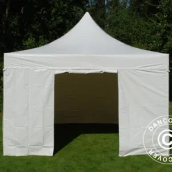 Tente Pliante FleXtents Xtreme 50 Heavy Duty 4x4m, Blanc Avec 4 Cotés -Promos Jardin Natif Magasin ft04179 095