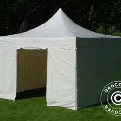 Tente Pliante FleXtents Xtreme 50 Heavy Duty 4x4m, Blanc Avec 4 Cotés -Promos Jardin Natif Magasin ft04179 096