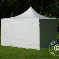 Tente Pliante FleXtents Xtreme 50 Heavy Duty 4x4m, Blanc Avec 4 Cotés -Promos Jardin Natif Magasin ft04179 097