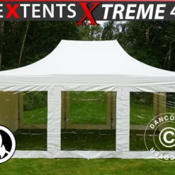 Tente Pliante FleXtents Xtreme 50 Heavy Duty 4x6m Blanc, Avec 8 Cotés