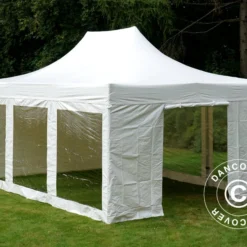 Tente Pliante FleXtents Xtreme 50 Heavy Duty 4x6m Blanc, Avec 8 Cotés -Promos Jardin Natif Magasin ft04189 01