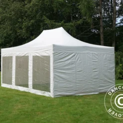 Tente Pliante FleXtents Xtreme 50 Heavy Duty 4x6m Blanc, Avec 8 Cotés -Promos Jardin Natif Magasin ft04189 031