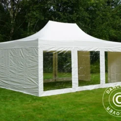 Tente Pliante FleXtents Xtreme 50 Heavy Duty 4x6m Blanc, Avec 8 Cotés -Promos Jardin Natif Magasin ft04189 032