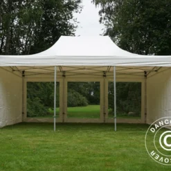 Tente Pliante FleXtents Xtreme 50 Heavy Duty 4x6m Blanc, Avec 8 Cotés -Promos Jardin Natif Magasin ft04189 033